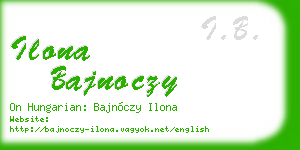 ilona bajnoczy business card